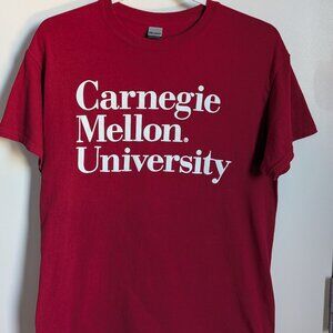 Carnegie Mellon Red t shirt medium men